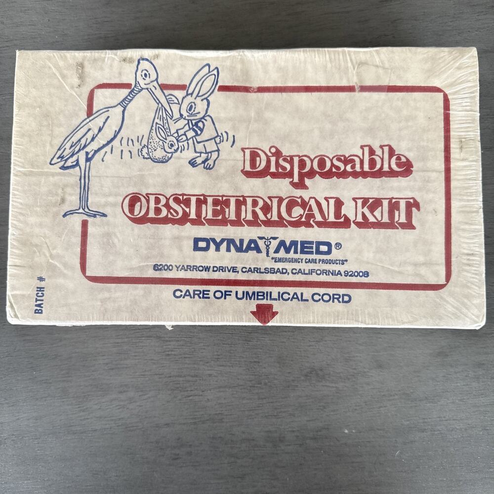 Vintage Disposable Obstetrical Kit emergency baby delivery kit Made In USA